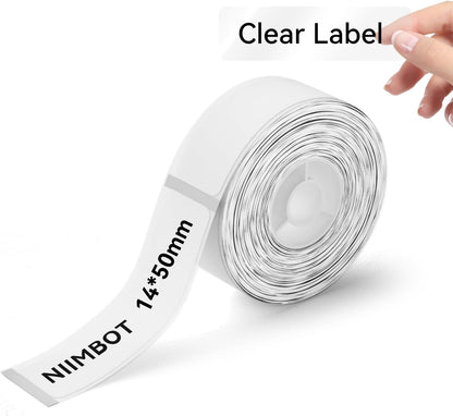 NIIMBOT White Cable Labels Maker Tape for D11/D110/D101 Label Maker, 0.49'' x 4.29''(12.5mm x 109mm), Thermal Label Tape for Home Office Labeling Tape Replacement