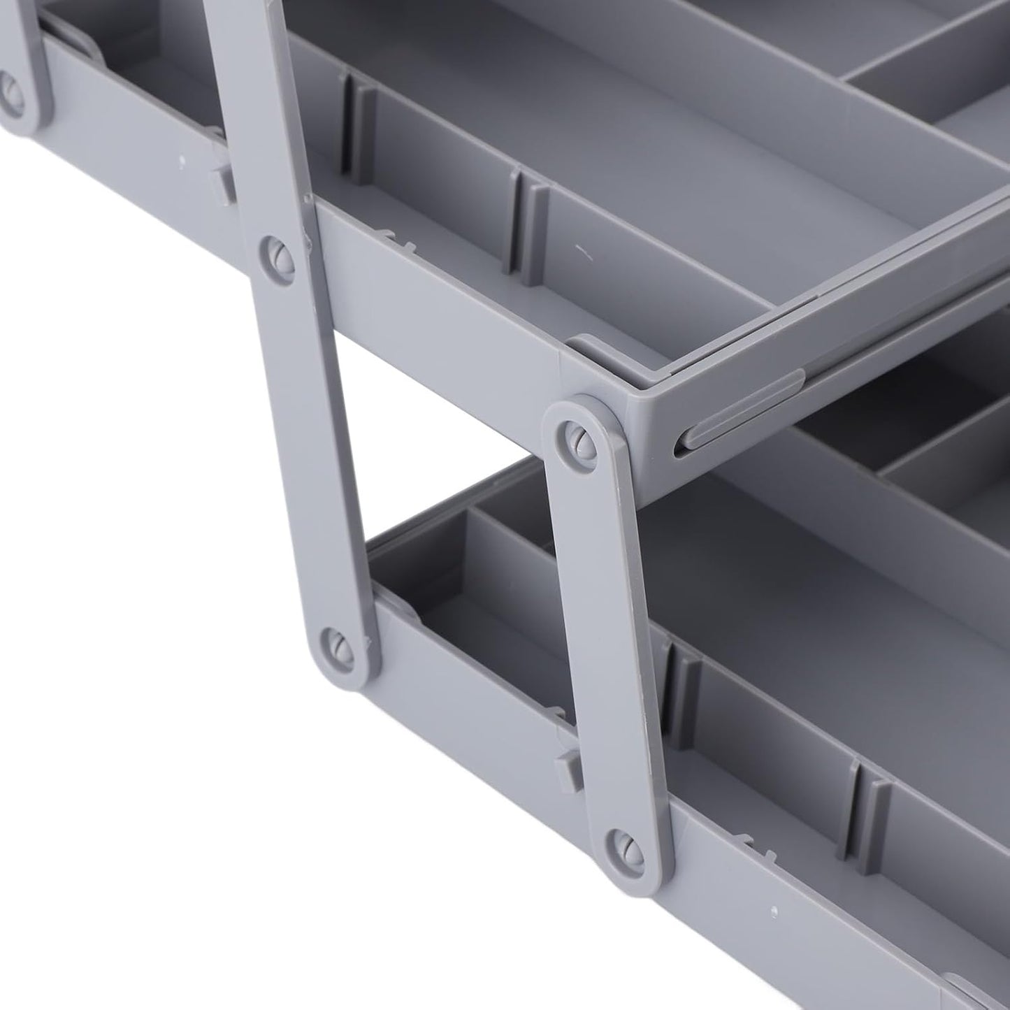 Fockety Drawer Organizer, Multi Level Collapsible Drawer Organizer with Adjustable Compartments, Expandable Desk Organizer Trays for Jewelry, Makeup, Silverware Storage Organizer (2