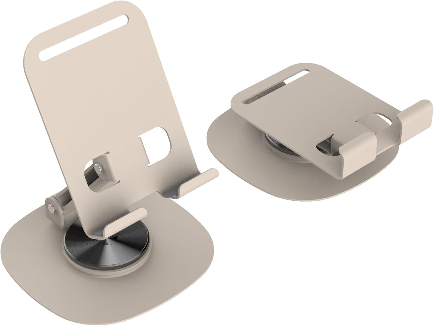 Adjustable Cell Phone Stand,360 Rotating Foldable Desktop Cellphone Stand with Anti-Slip Base Portable Phone Holder for iPhone 16 15 14 13 Pro Max, All Smart Phones, iPad (Wood)