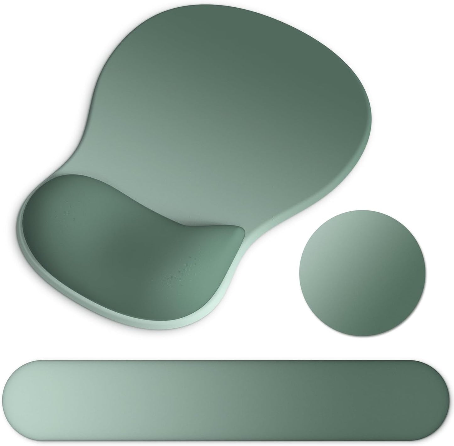 Ergonomic Mouse Pad with Wrist Rest and Keyboard Wrist Rest, Black Mousepad and Wrist Rest for Computer Keyboard, Pain Relief, Non-Slip PU Base, Gel Mouse Pad with Wrist Support for Gaming, Office