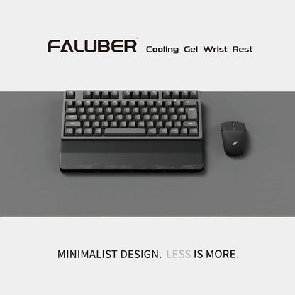 Faluber Wooden Wrist Rest, 14.3-inch Length and 20mm Thickness for Tenkeyless Keyboard, Walnut Wood Palm Rest, Ergonomic Design for Mechanical Gaming Keyboard, Stain Resistant (Medium, Walnut Wood)