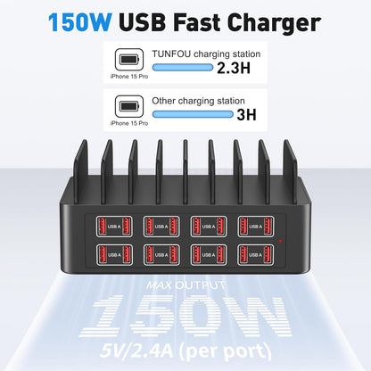 USB Charging Station, 150W 16 Port USB a Charging Station - Supports iPhone iPad Android Phones, Watches Game Consoles and Many Other Electronic Devices