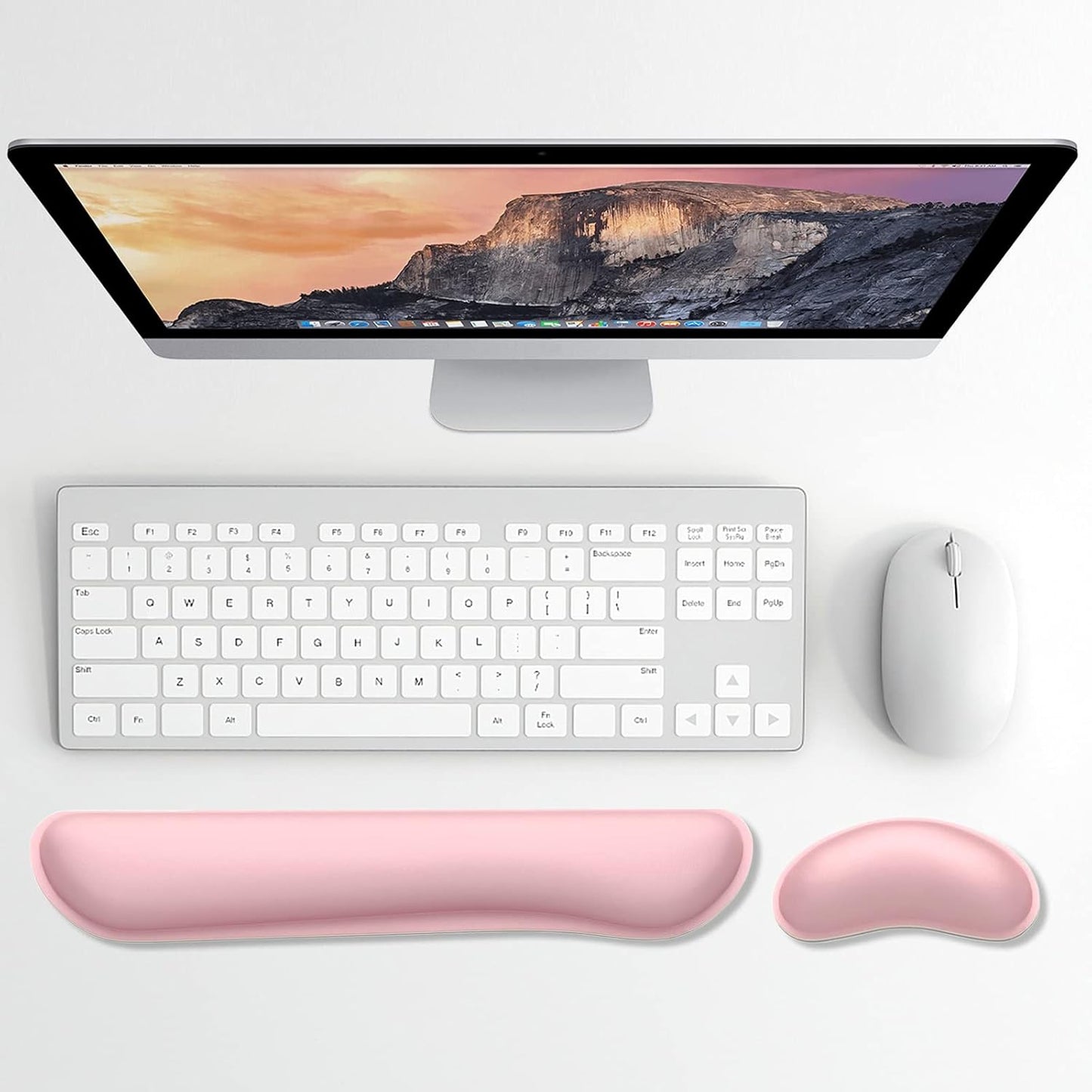 Dapesuom Enlarge Keyboard Wrist Rest, Cute Memory Foam Keyboard Wrist Cushion for Computer Desk Mats Support, Typing Pain Relief Ergonomic Mouse Pad Rests with Non-Slip Base for Gaming, Laptop, Purple