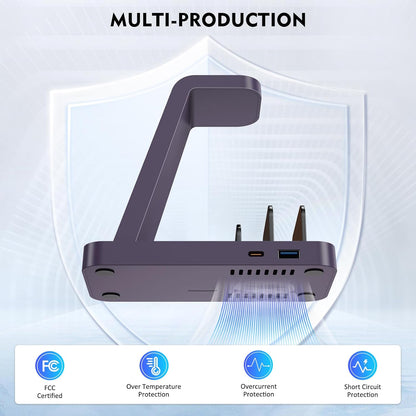 Wireless Charger for iPhone - 5 in 1 Charging Station for Multiple Devices Apple: Fast Wireless Charging Stand Dock for iPhone 17 16e 16 15 14 13 12 Pro Max Apple Watch Airpods