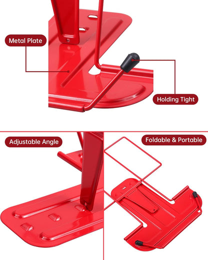 Honagu Book Stand for Reading, Adjustable Reading Rest Book Holder, Documents Holder, Sturdy Typing Stand for Recipes Textbooks Tablet Music Books (Green)