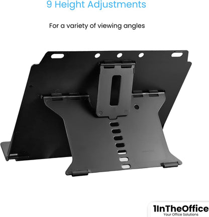 1InTheOffice Book Stand, Collapsible Stand, Booklift, Foldable Lightweight Book Rest, Cookbook, Recipe, Tablet, Music Book, Documents (Black)