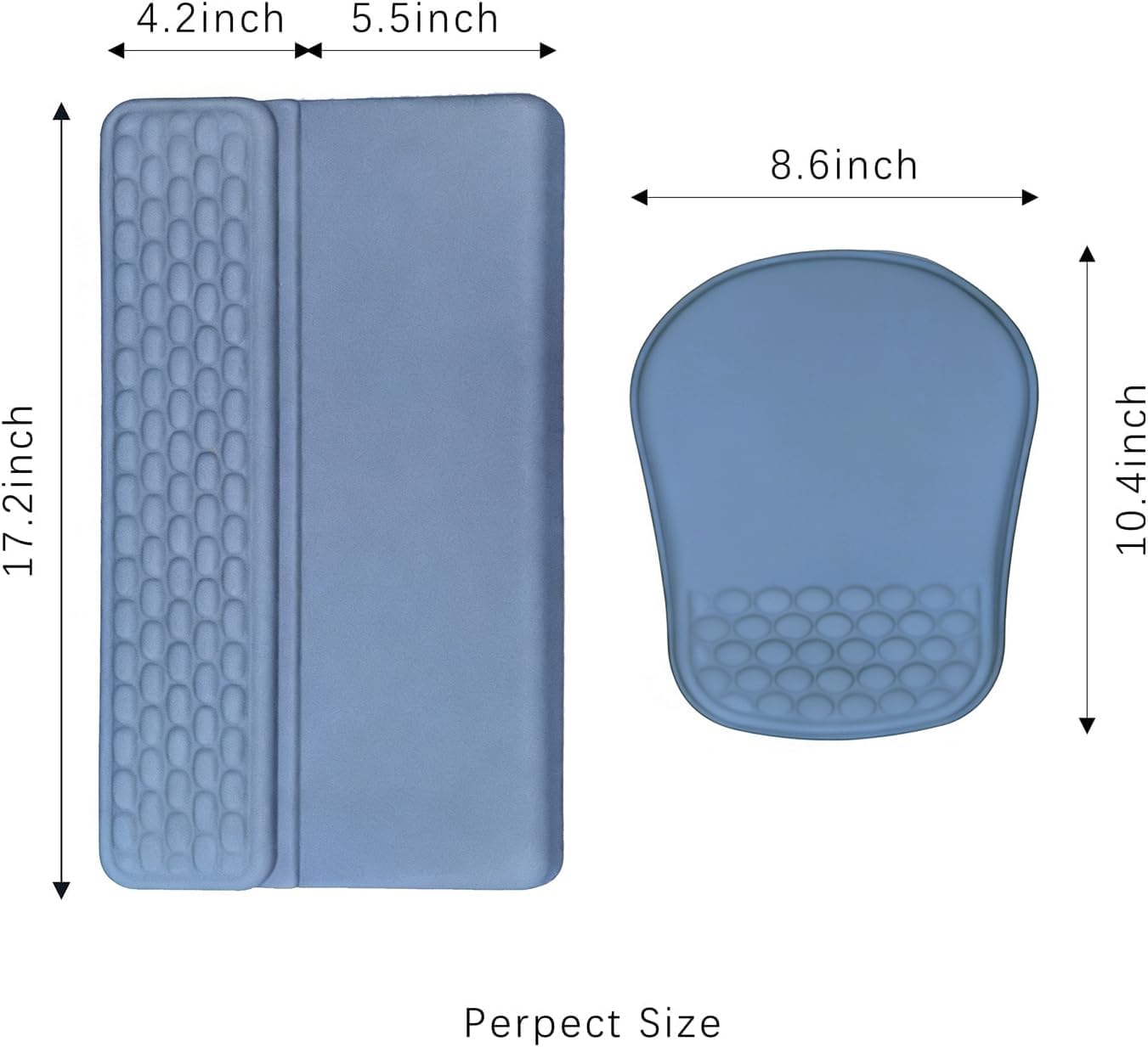 Keyboard Wrist Rest -Ergonomic Keyboard Stand with Wrist Rest- with Carpal Tunnel Pain Relief Massage Bumps and Full Memory Gel Design - Ideal Frequent Computer (Black)