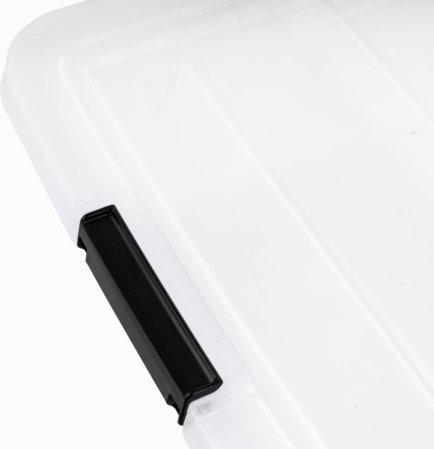 IRIS USA 18 QT Clear Storage Organizer with Removable Dividers, Stackable Plastic Storage Box with Lid, Modular Container for Crafts, Tools, Office & Pantry Organization