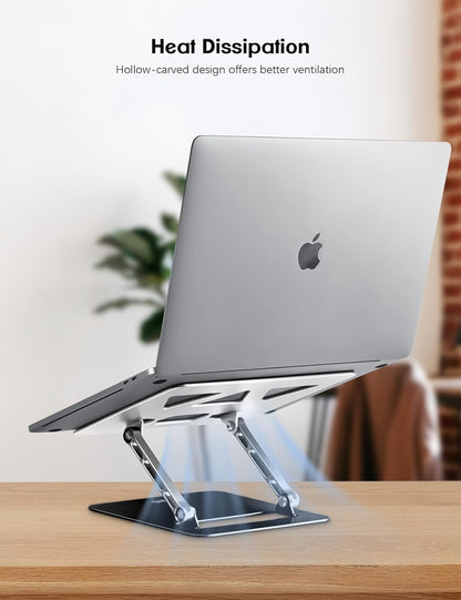 Aoviho Adjustable Laptop Stand for Desk,Portable Laptop Stand Holder and Riser,Foldable Aluminum Notebook Computer Stands for MacBook Air Pro HP Lenovo Dell Samsung Chromebook, 10-15.6 inch, Purple