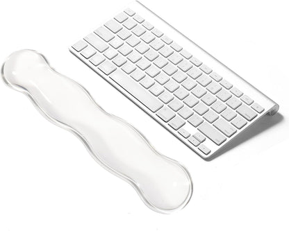 Clear Gel Wrist Rest for Keyboard, Keyboard Wrist Rest for Typing Pain Relief, Ergonomic Keyboard Arm Rest, Suitable for Office, Gaming, Computer, Laptop - Pink