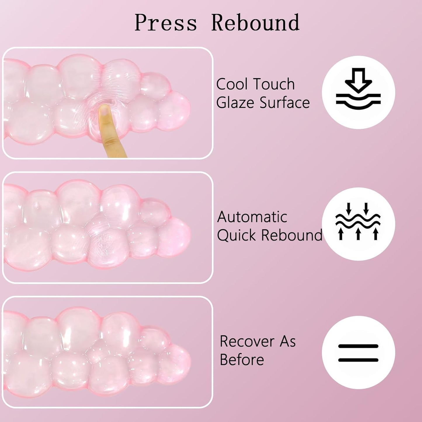 Cloud Wrist Rest Keyboard Pink Mouse Pad Set with Wrist Rest Ergonomic Wrist Pad Memory Foam Non-Slip Base Cute Gradient Wrist Support for Computer Laptop Gaming Home Office Relief Typing Pain