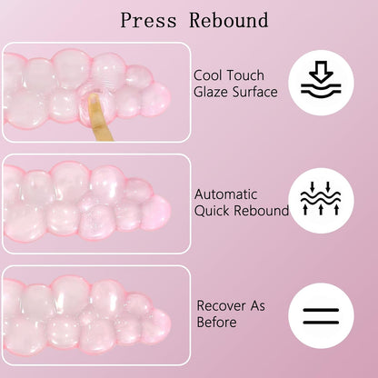 Cloud Wrist Rest Keyboard Pink Mouse Pad Set with Wrist Rest Ergonomic Wrist Pad Memory Foam Non-Slip Base Cute Gradient Wrist Support for Computer Laptop Gaming Home Office Relief Typing Pain