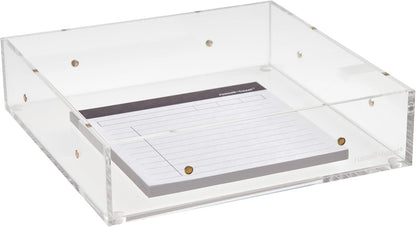russell+hazel Acrylic Compartment Bloc, 12” x 4” x 1.5," 3 Moveable Dividers, 1 Count, 98141