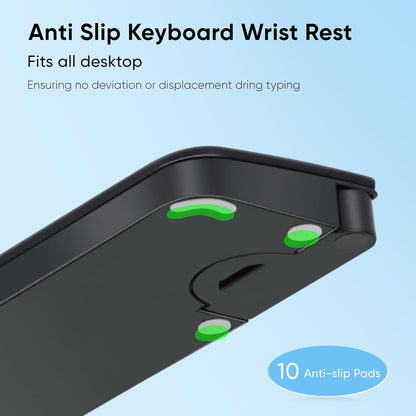 Keyboard Wrist Rest with Cleaning Kits,Palm Pad for Pain Relief, Wrist Support for Long Hours of Work, Gaming,Studying,Black 14.17'' Wrist Rest for 85% Mechanical Keyboard