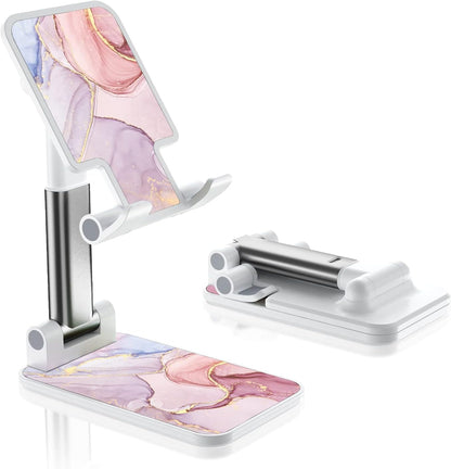 Desk Cell Phone Stand - Adjustable Angle-iPad Holder, Universal Compatible Phone Holder for Desk