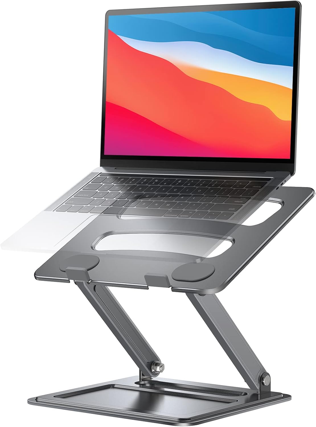 LORYERGO Adjustable Laptop Stand, Portable for 17.3inch Laptops, Holds Up to 17.6lbs, Ergonomic Posture & Heat Dissipation