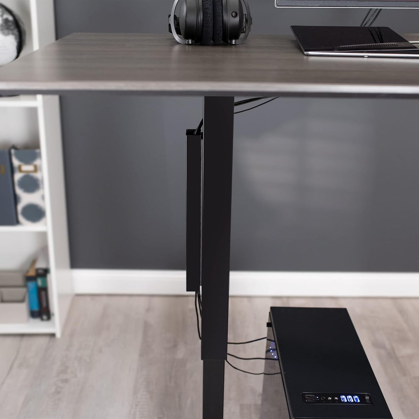 VIVO Steel Magnetic 14 inch Cable Management Channel for Under Desk Leg, No Drill Cord Organizer for Home Office, Black, DESK-AC01-1MB