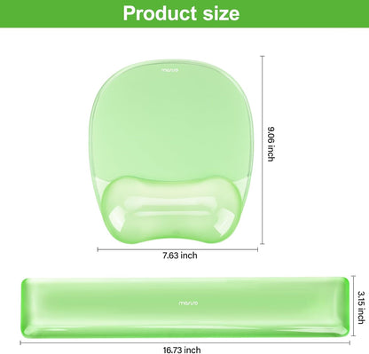MOSISO Gel Wrist Rest Support for Mouse Pad&Keyboard Set, Irregular Oval Ergonomic Mousepad Keyboard Pad Non-Slip Base Home/Office Pain Relief&Cooling Gel Easy Typing Pad for Computer Laptop, Pink
