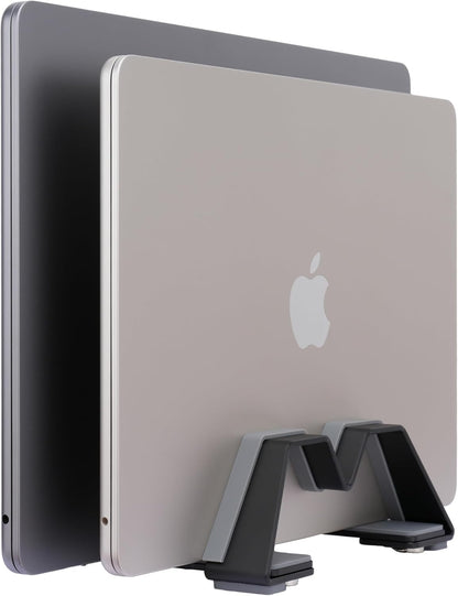 Adjustable Vertical Laptop Stand - Aluminum, Universal Fit for All Laptops (10-30mm Thickness) - Fashion Design, Adjustable Width, Anti-Slip & Scratch-Resistant, Patented Design