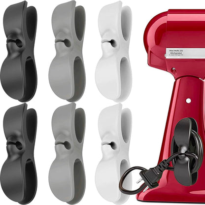 Cord Organizer for Kitchen Appliances - 3 PCS Stick On Cable Wrapper Holder Winder Keeper, Power Wire Management Wrap Hook Clip for Kitchenaid Mixer, Home Gadget Accessories