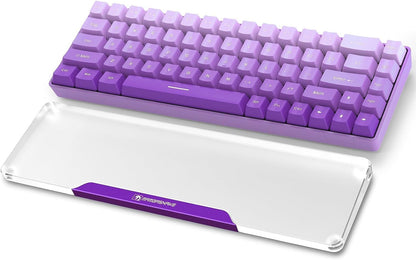 SELORSS Acrylic Keyboard Wrist Rest 98-Key Mechanical Keyboards Ergonomic Palm Rest for Computer Keyboard,Anti-Slip Base,Wrist Pad for Laptop,Office & Home-Easy Typing