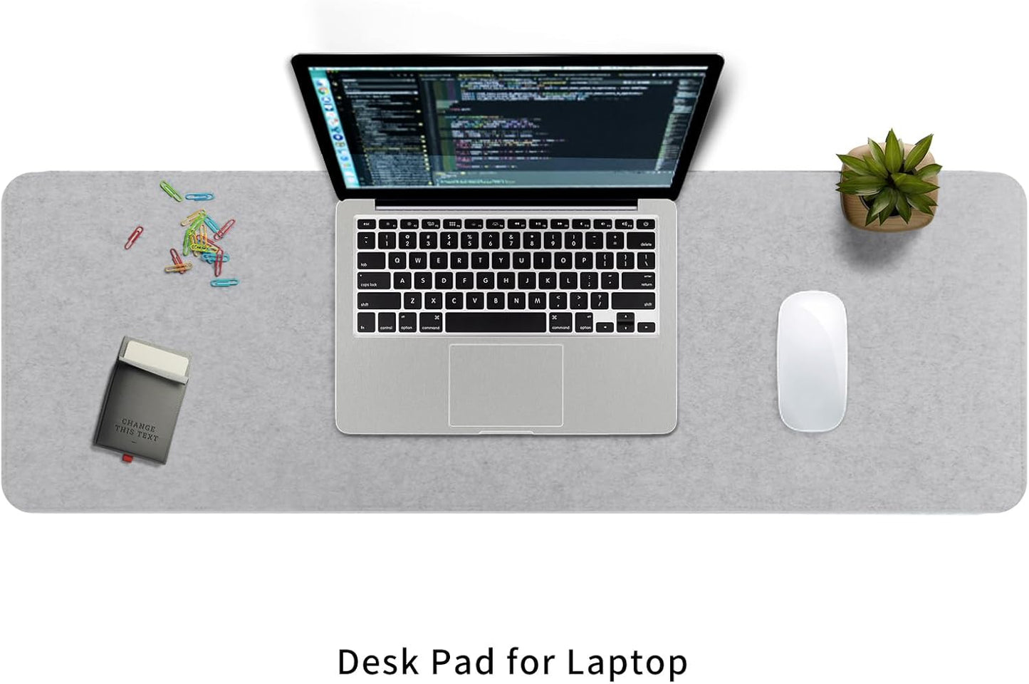 Large Felt Desk Mat,47.2"x 23.6",Non-Slip Desk Pad for Office and Home,120x60cm Full Table Mouse Pad,Keyboard Mats for Desk,Desktop Protection(Dark Gray)