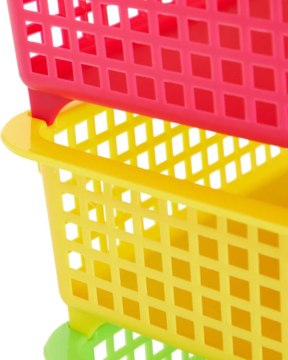 Bright Creations Teacher Supplies Letter Tray Organizer - 6-Pack Rainbow, 9 x 13 x 3 in - Stackable Paper Trays for Classroom & Teacher Desk Organizer