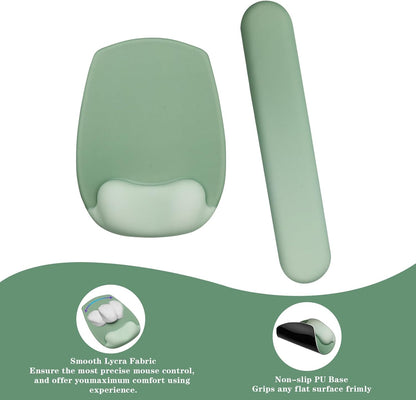 Wrist Rest for Keyboard and Mouse, Ergonomic Gel Computer Keyboard Wrist Rest with Memory Foam, Keyboard Wrist Support Pad for Long Hours of Work, Gaming, Studying-Relieve Wrist Pain