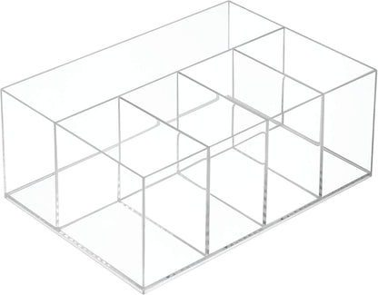 iDesign 5-Section Divided Vanity Organizer for Cosmetic Storage - Clear
