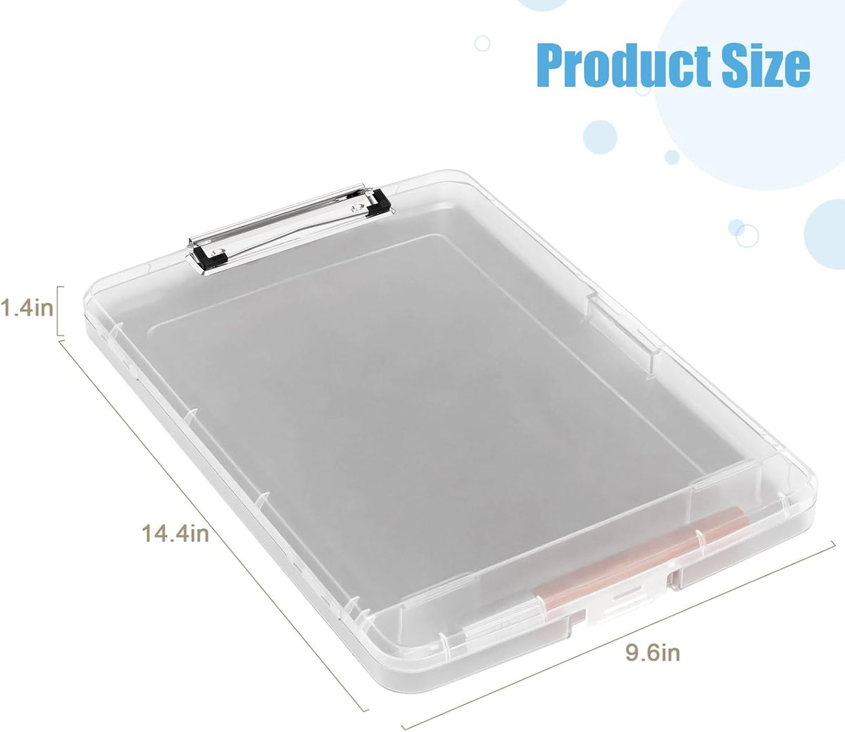 Hongri Clipboard with Storage with Pen Holder, Folder Nursing Clip Board 8.5 x 11 Foilo-Side Opening, High Capacity, Light Weight for Teachers, Classroom. Size 14 x 9.6 x 1.2 in(Pink)