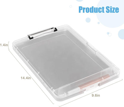 Hongri Clipboard with Storage with Pen Holder, Folder Nursing Clip Board 8.5 x 11 Foilo-Side Opening, High Capacity, Light Weight for Teachers, Classroom. Size 14 x 9.6 x 1.2 in(Pink)