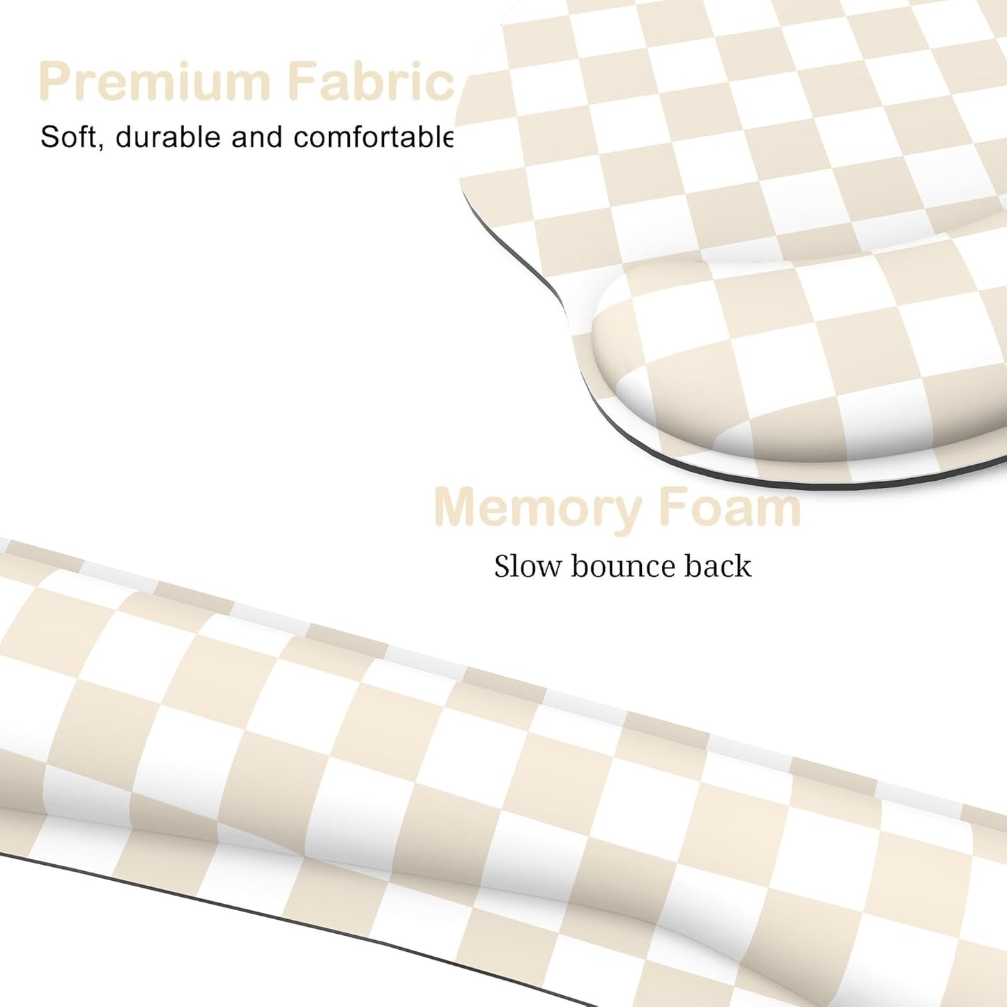 Ergonomic Mouse Pad with Wrist Rest and Keyboard Wrist Rest, Memory Foam Wrist Rest for Computer Keyboard, Easy Typing, Pain Relief, Mouse Pad Wrist Support for Gaming,Office, Laptop, Black Flower
