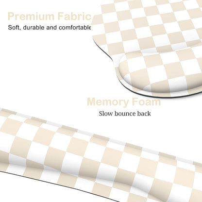 Ergonomic Mouse Pad with Wrist Rest and Keyboard Wrist Rest, Memory Foam Wrist Rest for Computer Keyboard, Easy Typing, Pain Relief, Mouse Pad Wrist Support for Gaming,Office, Laptop, Black Flower