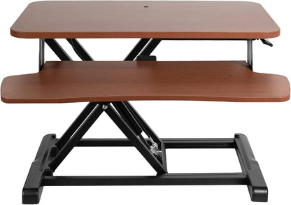 VIVO 26 inch Desk Converter, K Series, Height Adjustable Sit to Stand Riser, Dual Monitor and Laptop Workstation with Keyboard Tray, Black, DESK-V026KB
