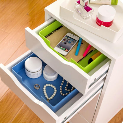 Letter-Size Tray, Desk Drawer Organizer, A4 Plastic Paper Tray, Plastic Paper Holder File Organizer for Office, School, Home Storage (Off-White)