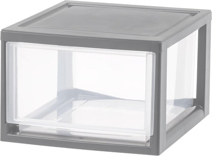 14 Qt Medium Plastic Drawers, Under Bed Storage Bins, Stackable, Modular