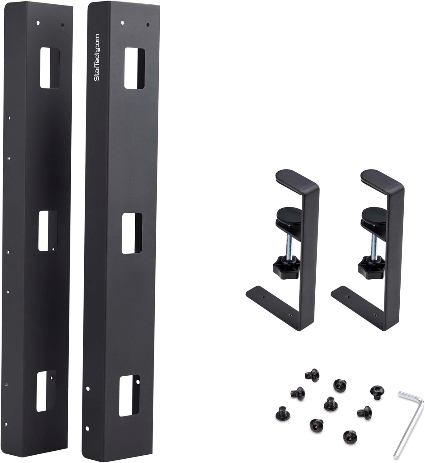 StarTech.com Under Desk Cable Management Tray - Office/Standing Desk Cable Tray Organizer - Desk/Table Mount Holder for Cords/Wire/Power Strip - Computer Cable Manager - 23-1/2"L x 4-1/2"D (UDCMTRAY)