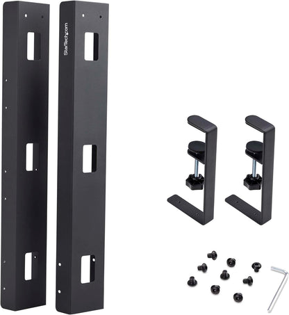 StarTech.com Under Desk Cable Management Tray - Office/Standing Desk Cable Tray Organizer - Desk/Table Mount Holder for Cords/Wire/Power Strip - Computer Cable Manager - 23-1/2"L x 4-1/2"D (UDCMTRAY)