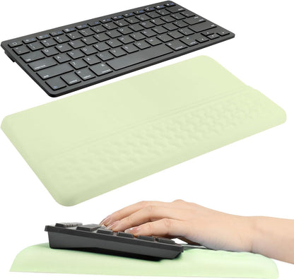 Keyboard Wrist Rest with Ergonomic Height - Computer Keyboard Stand & Soft Cushioned Pad for Wrist Pain Relief - Non-Slip Typing Support for Office, Gaming & Home (Black)