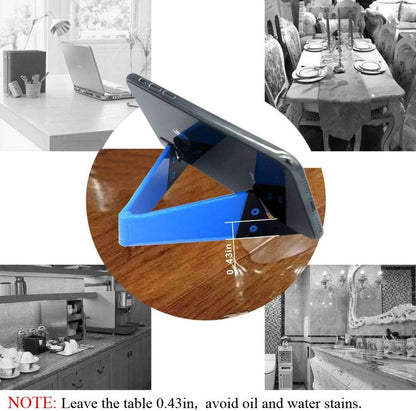 3 Pack Portable Cell Phone Stand for Desk, 【Upgraded Material】 Universal Pocket-Sized Foldable Small Mobile Phone Holder, V Smartphone Kickstand Mount Compatible with iPhone IPads Kindle Android-Black