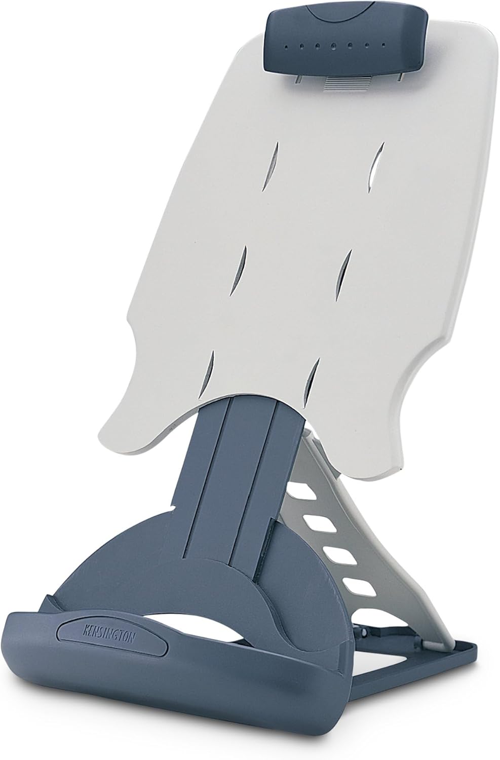 Kensington Insight Adjustable Book Copyholder, 50 Sheet Capacity, Metal, Midnight Blue/gray