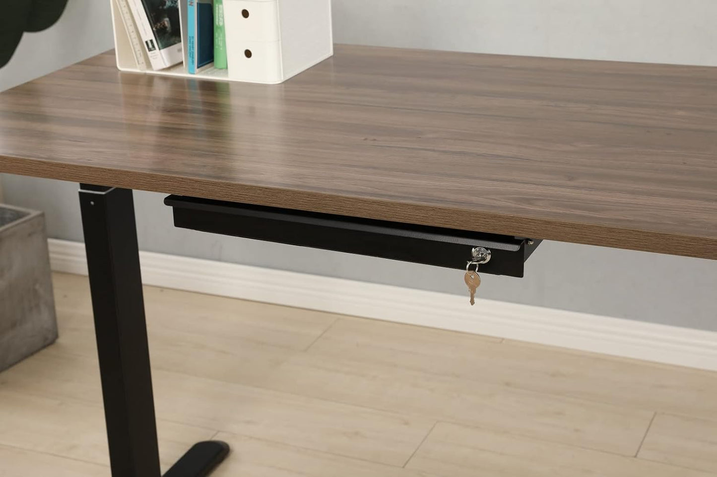 Pull-Out Desk Drawer - Office Storage Organizer Mounts Easily, Space-Saving Slide-Out Drawer for Under Desk (23.22 in Internal Width)