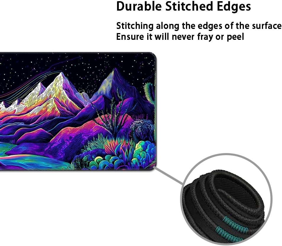 MIBITRI Keyboard Mouse Pad Set, Extended Gaming Mouse Pad+Ergonomics Keyboard Wrist Rest Support, Memory Foam, Easy Typing Pain Relief, 4Pcs XXL Ultra Thick Desk Mat, Enchanted Bookshelf