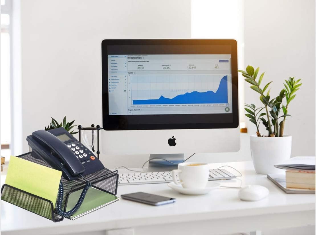 1InTheOffice Telephone Stand Desktop, Mesh