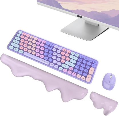 Gel Wrist Rest for Keyboard and Mouse Square Blue Plaid Clear Keyboard Wrist Rest Transparent Ergonomic Cute Checkered Mouse Wrist Pad Silicone Non-Slip Support for Computer Laptop Gaming Home Office
