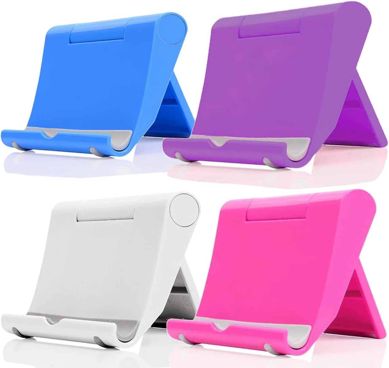 Adjustable Foldable Cell Phone Stand for Desk, Compatible with Most Smartphones and Tablets, Fits Devices up to 10 Pounds
