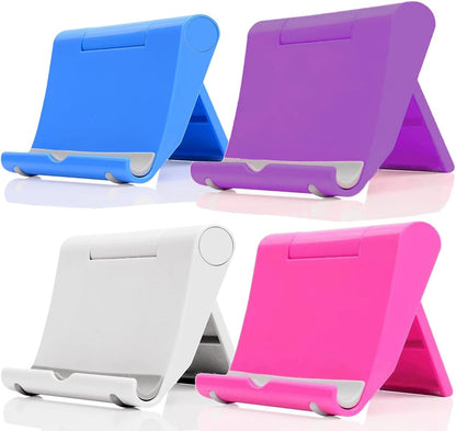 Adjustable Foldable Cell Phone Stand for Desk, Compatible with Most Smartphones and Tablets, Fits Devices up to 10 Pounds