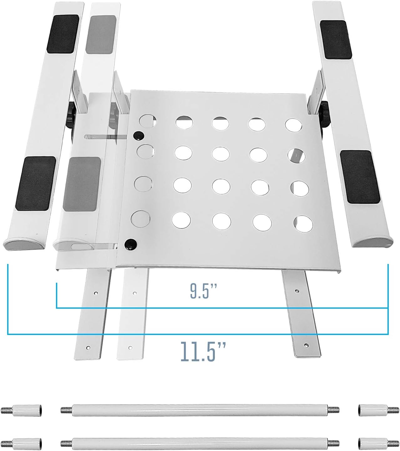 AXA AXCESSABLES DJ Laptop Stand with Travel Bag | Portable Foldable Aluminum Laptop Stand for Laptops up to 15 inches and 20lbs | No Assembly Required, Includes Carrying Bag