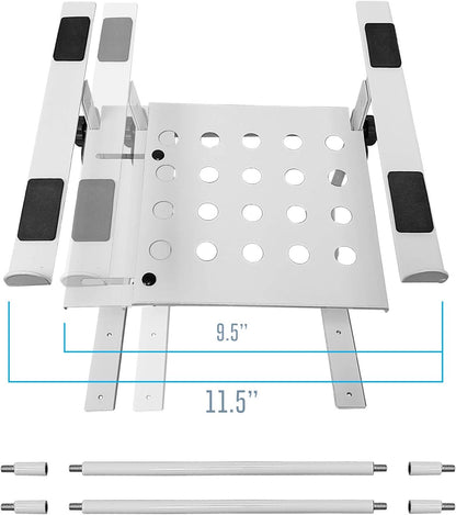 AXA AXCESSABLES DJ Laptop Stand with Travel Bag | Portable Foldable Aluminum Laptop Stand for Laptops up to 15 inches and 20lbs | No Assembly Required, Includes Carrying Bag