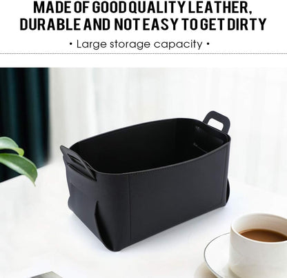 Leather Valet Tray, Jewelry Tray, Catchall Tray, Desktop Storage Organizer，Bedside Caddy for Men Key Wallet Watch Coin Phone Change,Candy Holder Sundries Tray,Convenient for Travel (06 Red 1)